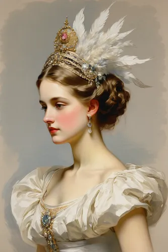 victorian lady,diadem,debutante,queen anne,the victorian era,rococo,victorian fashion,bridal accessory,vintage female portrait,victorian style,young lady,imperial crown,vintage woman,young woman,crinoline,princess crown,the hat of the woman,portrait of a girl,hoopskirt,diademhäher,Art,Classical Oil Painting,Classical Oil Painting 12