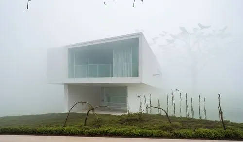 cube house,cubic house,niebla,foggy day,foggy landscape,dunes house,Photography,General,Realistic