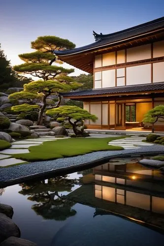 japanese zen garden,zen garden,asian architecture,japanese garden ornament,japan garden,japanese garden,beautiful japan,ryokan,japanese-style room,ryokans,ginkaku-ji temple,japan landscape,japon,beautiful home,roof landscape,heian,house by the water,the japanese tree,japanese style,japanese waves,Conceptual Art,Fantasy,Fantasy 07