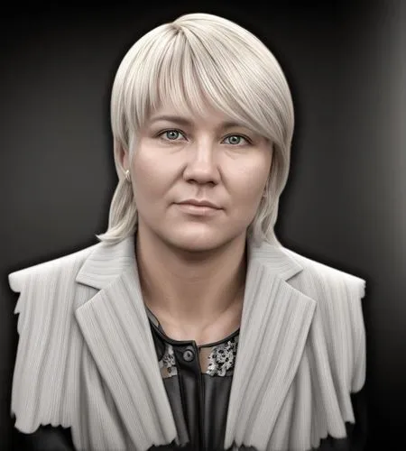 the digital art shows a woman in a coat,kaczynski,ibragimova,kaczynska,geraschenko,tymoshenko,chukovskaya,Common,Common,Natural