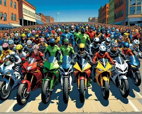 superbikes,bike city,peloton,motorcycles,riders,cbr,Illustration,American Style,American Style 04