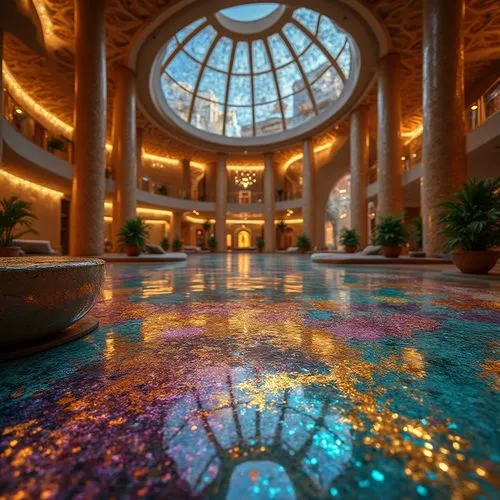 floor fountain,atrium,atriums,hotel lobby,gaylord palms hotel,nemacolin,marble palace,venetian hotel,emirates palace hotel,luxury hotel,rotana,lobby,wintergarden,spa water fountain,intercontinental,swimming pool,reflecting pool,borgata,diamond lagoon,winter garden,Photography,General,Realistic