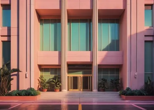 pink squares,apartment block,an apartment,apartment building,art deco,apartments,miami,bahru,apartment house,contemporary,deco,midcentury,hkmiami,aesthetic,opaque panes,radiosity,apartment complex,apartado,architecture,kirrarchitecture,Conceptual Art,Sci-Fi,Sci-Fi 23