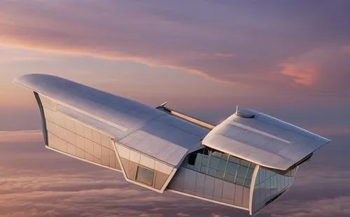 design a building which look like aeroplane 
on a open ground 
do not make plane,airship,sky space concept,powered hang glider,futuristic architecture,aerostat,air ship,sailing wing,airships,zeppelin,