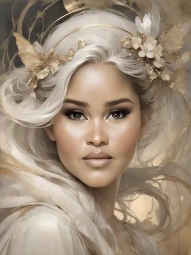 fantasy portrait,mystical portrait of a girl,fantasy art,white lady,white rose snow queen,faery,the snow queen,fairy queen,portrait background,fantasy woman,baroque angel,faerie,fashion illustration,world digital painting,eglantine,white swan,rosa 'the fairy,dove of peace,white blossom,blonde woman