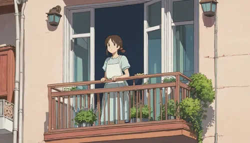 paris balcony,balcony,yui hirasawa k-on,tsumugi kotobuki k-on,euphonium,an apartment,block balcony,apartment house,balconies,himuto,studio ghibli,french windows,shared apartment,sidonia,window sill,azusa nakano k-on,girl on the stairs,my neighbor totoro,outside,window,Illustration,Japanese style,Japanese Style 06