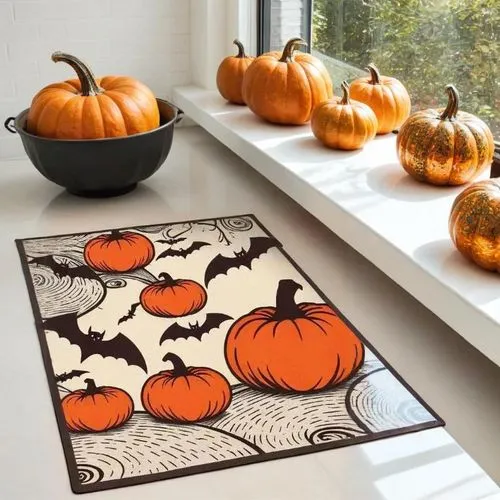 decorative pumpkins,striped pumpkins,halloween border,halloween decor,autumn decor,seasonal autumn decoration