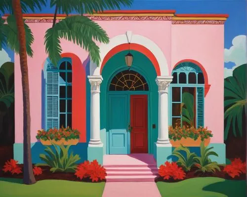 mizner,mcnay,florida home,telfair,facade painting,palmilla,palmbeach,house painting,hacienda,christiansted,church painting,hockney,sarasota,bermuda,wolfsonian,coconut grove,botero,santa barbara,frederiksted,bluemner,Art,Artistic Painting,Artistic Painting 09