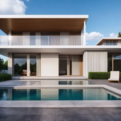 
beautiful white new modern house  in garden, flowers, trees, pool
Glass, light, realistic, ,modern house,landscape design sydney,mid century house,modern architecture,dunes house,landscape designers 