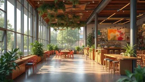 wintergarden,breakfast room,hanging plants,indoor,packinghouse,daylighting,atriums,winter garden,teahouse,greenhouse,conservatory,houseplants,loft,juice plant,patios,cafeterias,dining room,renderings,house plants,sunroom,Photography,General,Realistic