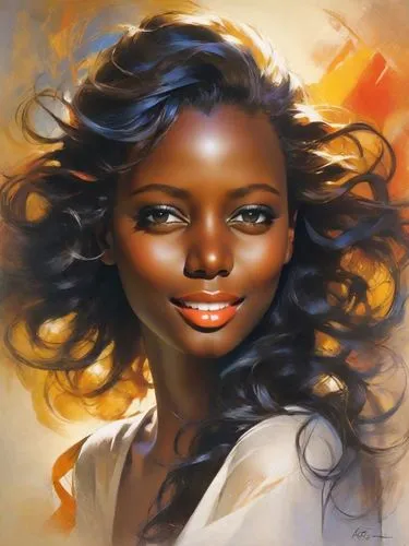 african american woman,african woman,oluchi,lachanze,liberian,toccara,beautiful african american women,nubian,colorism,africaine,thandie,melanin,struzan,aminatou,angolan,cameroonian,nubia,ivorian,afro american,oshun,Digital Art,Impressionism