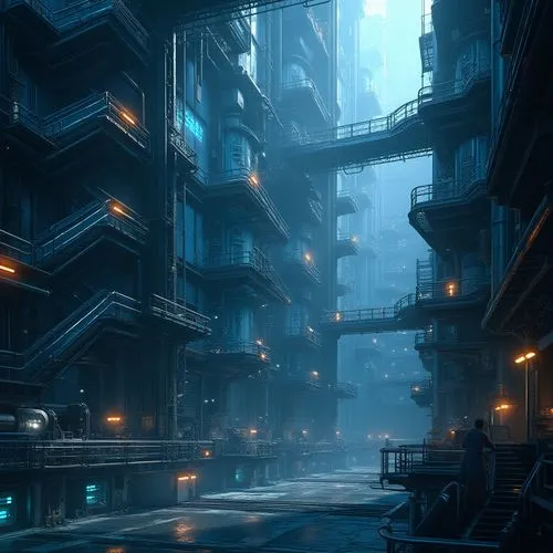 cybercity,cybertown,arcology,futuristic landscape,cyberia,fractal environment,microdistrict,cyberworld,cyberport,metropolis,cyberscene,neuromancer,scifi,cyberpunk,cityscape,city blocks,undercity,density,bladerunner,dystopian,Photography,General,Realistic