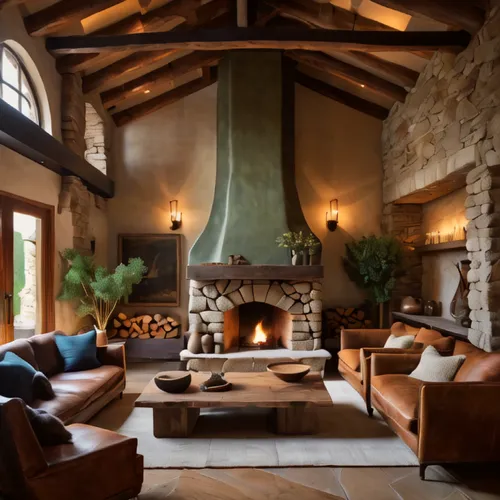 fireplaces,fire place,fireplace,wooden beams,luxury home interior,family room,sitting room,chaise lounge,fireside,log fire,great room,interior design,living room,billiard room,livingroom,chalet,interi