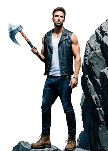 god of thunder,thorbjorn,axe,barbarian,lumberjax,man holding gun and light,axeman,klinkhammer,stone background,magomed,thors,stjepan,stone man,powerbuilder,mjolnir,woodcutter,herculean,herakles,herculez,vaas,Conceptual Art,Graffiti Art,Graffiti Art 05