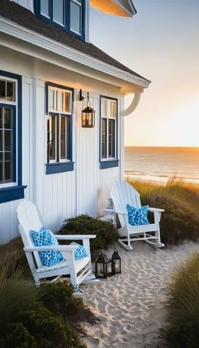 beach hut,beach house,nantucket,summer cottage,rodanthe,seaside country,beachhouse,beach huts,summer house,summerhouse,dunes house,quogue,beach furniture,beachfront,beach chairs,amagansett,bridgehampton,oceanfront,cape cod,white picket fence,Illustration,Realistic Fantasy,Realistic Fantasy 46