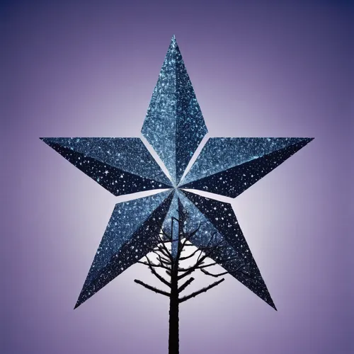 Produce a minimalistic Christmas wallpaper with a shimmering star atop a tree silhouette.,christ star,star-of-bethlehem,moravian star,the star of bethlehem,star of bethlehem,blue star,bethlehem star,c