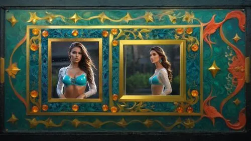 Danke 👍,mirror frame,photo frame,copper frame,mirror reflection,mirror image,doll looking in mirror,color frame,picture frame,digital photo frame,halloween frame,gold frame,beautiful frame,magic mirr