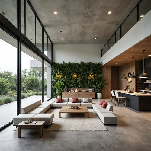 interior modern design,modern decor,contemporary decor,concrete ceiling,modern living room,luxury home interior,interior design,modern kitchen interior,modern house,loft,modern kitchen,modern room,living room,home interior,modern style,exposed concrete,livingroom,modern minimalist lounge,associati,minotti