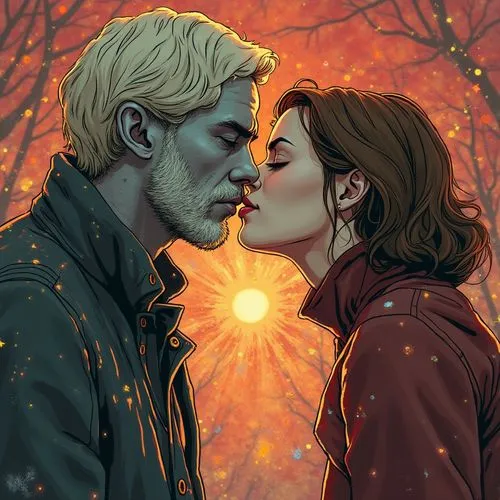 twilight,romantic portrait,twiliight,romantic scene,first kiss,twilights