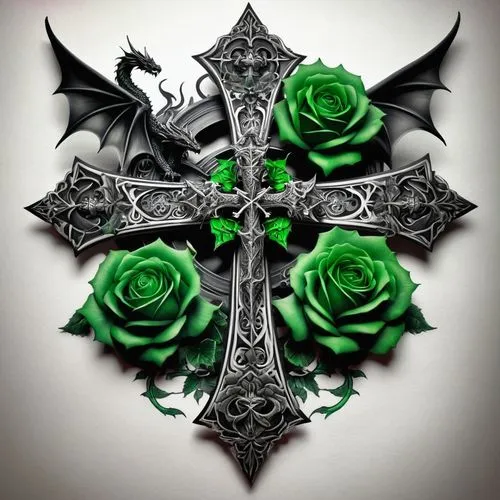 celtic cross,wind rose,iron cross,fleur de lis,green dragon,fleur-de-lis,st patrick's day icons,the order of the fields,oxalis iron cross,caerula,celtic,skull and cross bones,patrol,saint patrick's day,crown of thorns,black rose,triquetra,caduceus,skull and crossbones,cross bones,Illustration,Black and White,Black and White 09