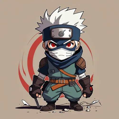 kakashi hatake,ninja,naruto,cartoon ninja,shinobi,ninja star,ninjas,2d,shinkiari,bandit,ninjutsu,kid hero,boruto,iaijutsu,ikayaki,shuriken,chibi,hijiki,scavenger,mercenary,Illustration,Children,Children 04