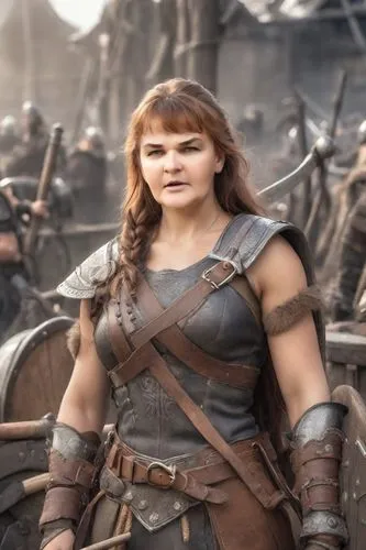 gudmundsdottir,female warrior,thorhild,hippolyta,antiope,boudica,caramon,polyxena,xena,olafsdottir,warrior woman,helgen,celtic queen,joan of arc,gunnarsdottir,sonja,brunhilde,dagur,catelyn,gotrek,Photography,Realistic