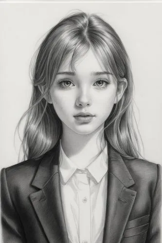 girl drawing,girl portrait,graphite,behenna,charcoal pencil,girl in a long,Illustration,Black and White,Black and White 30