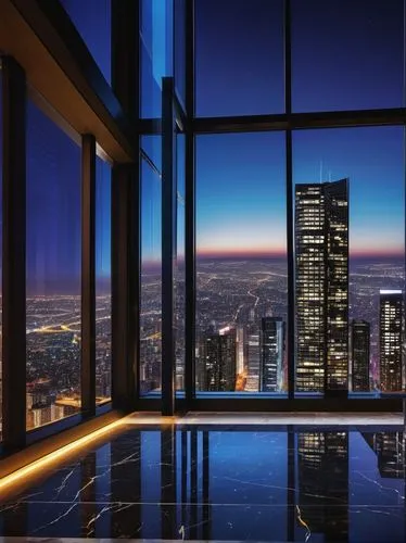 skyscapers,rencen,chicago skyline,glass wall,skyloft,penthouses,sathorn,skyscrapers,chicago night,brickell,sky apartment,sky city tower view,skydeck,dubay,tallest hotel dubai,high rise,damac,skyscraper,blue hour,above the city,Illustration,Retro,Retro 16