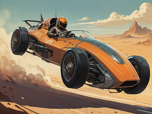 In a futuristic sci-fi world, describe a high-tech comvoy racing competition where skilled drivers use advanced technology to gain an edge.,caterham 7,desert racing,caterham 7 csr,desert run,lotus sev