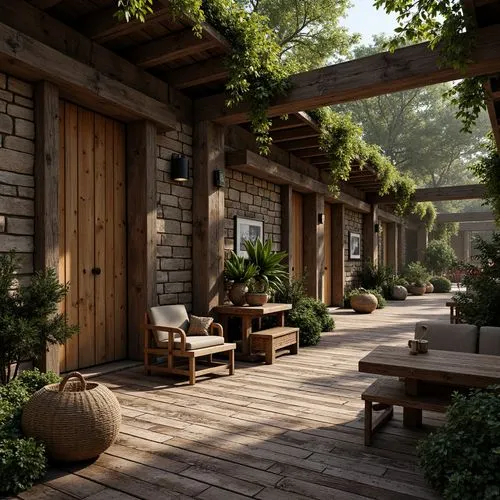 cryengine,summer cottage,rustic,streamwood,patios,riverwood,lumberyard,wooden path,pergola,front porch,rustic aesthetic,patio,porch,wooden beams,barnwood,courtyards,farm yard,3d rendering,3d rendered,courtyard