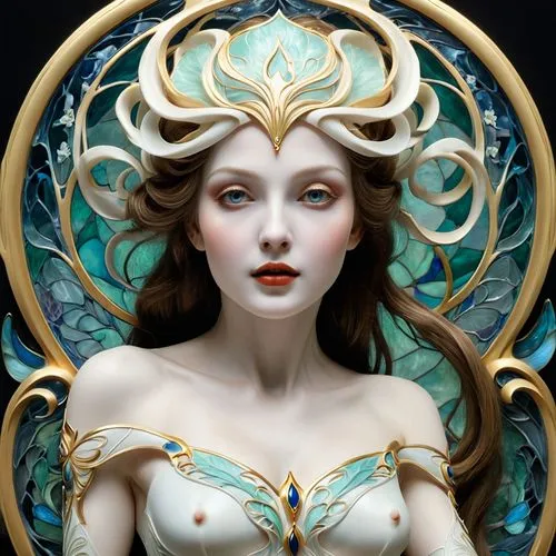 sirene,frigga,diwata,fantasy art,fantasy portrait,sigyn,Illustration,Retro,Retro 08