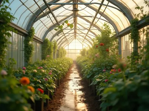 greenhouse,greenhouses,tunnel of plants,greenhouse effect,plant tunnel,greenhouse cover,winter garden,conservatory,hahnenfu greenhouse,kitchen garden,glasshouses,horticultural,vinery,leek greenhouse,flower dome,glasshouse,horticulture,hanging geraniums,hothouse,flower garden,Photography,General,Realistic