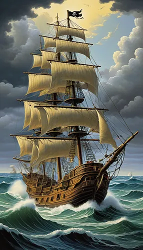 sea sailing ship,three masted sailing ship,full-rigged ship,galleon ship,sail ship,sailing ship,east indiaman,caravel,galleon,tallship,sailing ships,sloop-of-war,barquentine,three masted,mayflower,sailer,tall ship,sailing vessel,inflation of sail,barque,Conceptual Art,Daily,Daily 33