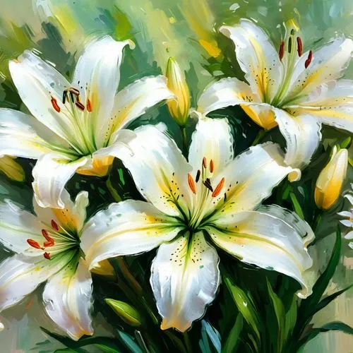 lilly of the valley,lilies of the valley,muguet,lily of the valley,easter lilies,lily of the field,Conceptual Art,Oil color,Oil Color 10