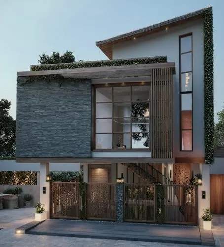 modern house,3d rendering,residential house,exterior decoration,render,revit,townhome,holiday villa,two story house,townhomes,private house,luxury home,residencial,beautiful home,residence,lodha,residential,house front,modern architecture,block balcony,Photography,General,Commercial