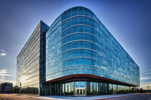 Modern architectural design, Lansing city, Michigan, USA, futuristic skyscraper, reflective glass façade, sleek metallic lines, grand entrance, revolving door, marble lobby, high-ceiling interior, min