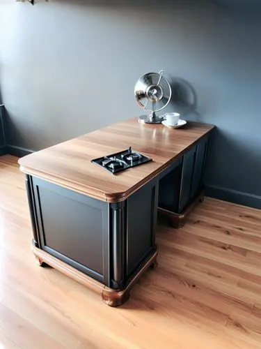 Add interesting contemporary minimalistic finish to the furniture. Interior magazine photo.,a table and stove in a room with hardwood floors,wooden desk,small table,coffeetable,wooden table,credenza,w