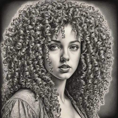 merida,girl portrait,fantasy portrait,portrait of a girl,woman portrait,vintage female portrait,demelza,amerykah,bellatrix,pencil drawing,pelo,medusa,girl drawing,niobe,lenkiewicz,digital drawing,rosa curly,romantic portrait,charcoal drawing,erykah,Illustration,Black and White,Black and White 25