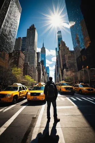 cityscapes,new york streets,newyork,city scape,new york taxi,new york,big apple,city ​​portrait,urbanistic,lens flare,manhattan,jaywalker,urbanity,nyclu,nytr,daylights,a pedestrian,photodynamic,istock,urbanworld,Illustration,Realistic Fantasy,Realistic Fantasy 36