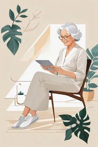 blonde woman reading a newspaper,reading glasses,elderly lady,book illustration,coffee tea illustration,elderly person,woman sitting,sci fiction illustration,medical illustration,homeopathically,blonde sits and reads the newspaper,vector illustration,flat blogger icon,vintage illustration,illustrator,frame illustration,game illustration,naturopathy,older person,blogger icon,Art,Artistic Painting,Artistic Painting 44