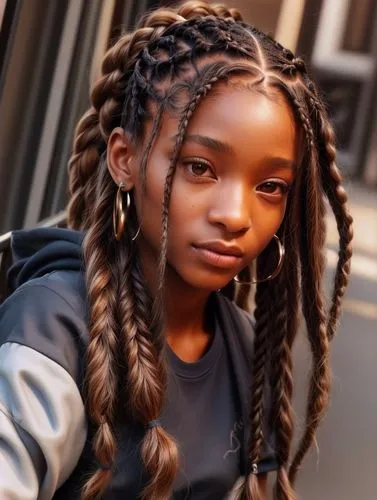 braids,rasta braids,twists,cornrows,braided,pippi longstocking,willow,young beauty,child girl,girl portrait,artificial hair integrations,mystical portrait of a girl,young model,dreadlocks,layered hair