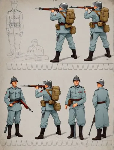 red army rifleman,combat medic,submachine gun,military uniform,uniforms,warsaw uprising,infantry,french foreign legion,steel helmet,german helmet,grenadier,police uniforms,military organization,development concept,medic,a uniform,concept art,the sandpiper general,german rex,male poses for drawing,Unique,Design,Character Design