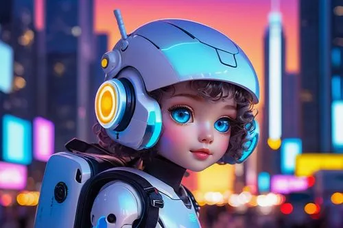 vector girl,cinema 4d,ai,anime 3d,echo,b3d,futuristic,soft robot,minibot,cyan,valerian,scifi,retro girl,metropolis,nova,robotic,autonomous,cute cartoon character,artificial intelligence,humanoid,Conceptual Art,Oil color,Oil Color 07