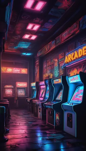 arcade,arcades,arcade games,arcade game,retro diner,retro background,80s,neon arrows,retro,game room,retro styled,pinball,video game arcade cabinet,nostalgic,1980's,aesthetic,abstract retro,80's design,1980s,neon coffee,Conceptual Art,Fantasy,Fantasy 01