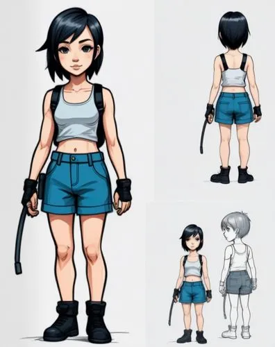 girl with a gun,erma,girl with gun,bulletgirl,emiko,character animation