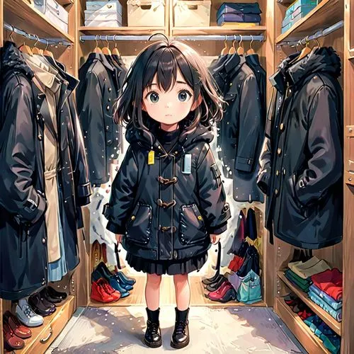 parka,locker,hikikomori,winter clothing,winter clothes,bocchi,Anime,Anime,Traditional