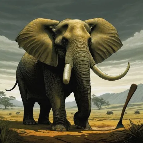 elephant,triomphant,african elephant,african bush elephant,elefante,elephants,megafauna,tuskers,tusker,elephantmen,silliphant,pachyderm,elephunk,african elephants,asian elephant,cartoon elephants,elefant,elephant tusks,circus elephant,elephas,Illustration,Realistic Fantasy,Realistic Fantasy 29