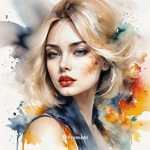 a painting of a woman with an artistic background,world digital painting,digital painting,photo painting,airbrush,watercolor women accessory,fashion vector