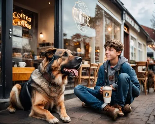 dog cafe,boy and dog,leonberg,hessel,douwe,daan,Photography,General,Cinematic