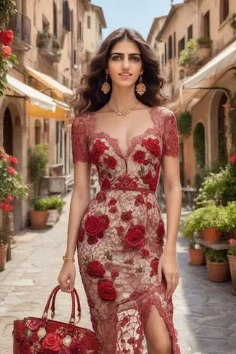 Italian style, red rose,man in red dress,lady in red,valentino,tuscan,hallia venezia,deepika padukone,girl in red dress,positano,pompeii,floral dress,girl in a long dress,taormina,bazaar,romantic look